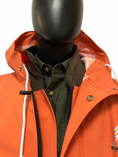 Bontex/Heavy Duty, regnjakke, m/neoprenmanchet, orange, L