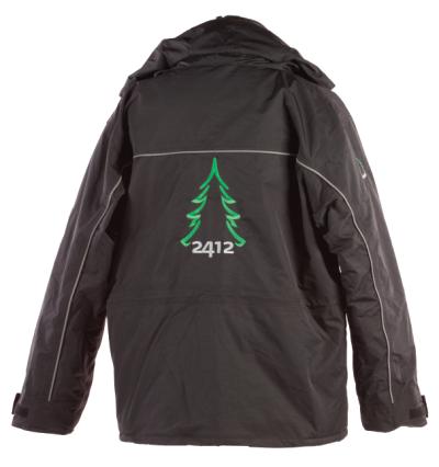 Sælger-jakke Parka 2412-logo sort,  S