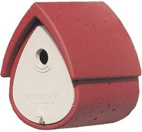 Schwegler, 1MR, fuglekasse, træbeton, 19x27x23 cm, rød