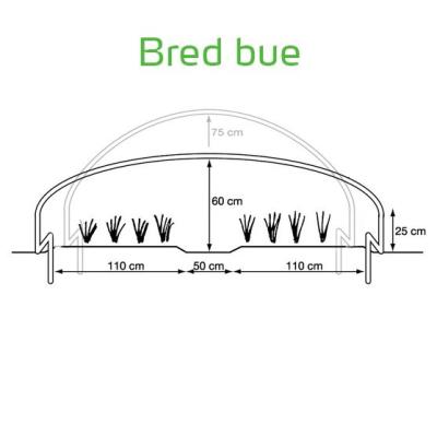 Tunnelbue, container & dobbeltbue, 220 - 270 cm