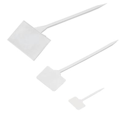 Standetiket, PVC, 3,5 x 5 cm, 100 stk./pose, hvid, H: 15 cm