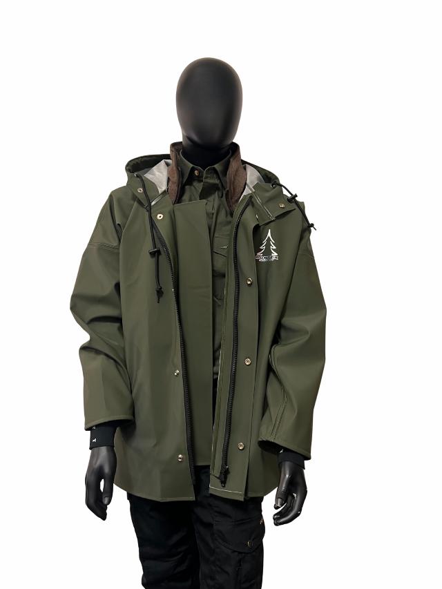 Bontex/Heavy Duty, regnjakke, m/neoprenmanchet, grøn, Hovedn