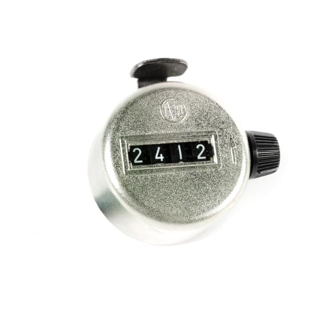 Styktæller, til hånd, med ring, metal