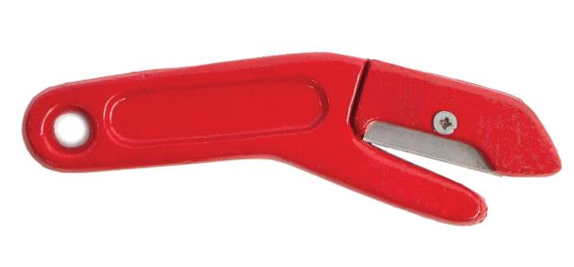 Knivholder med kniv, (rød) Glasfibertragt