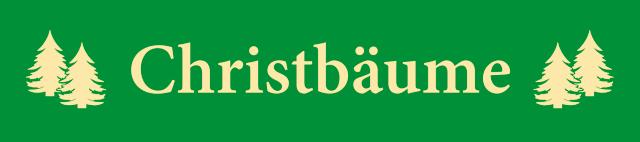 Juletræsbanner Christbäume 60X285 cm Polyester grøn/beige