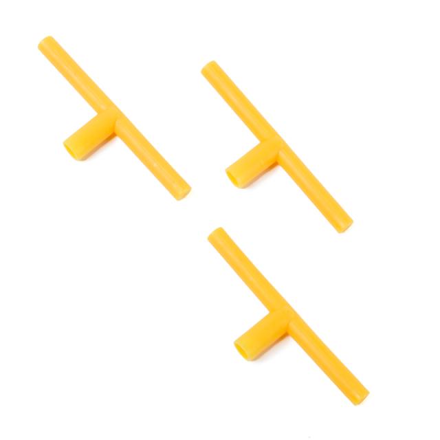 T-landingsplads, til fuglepinde, 500 stk. pr. pose, gul