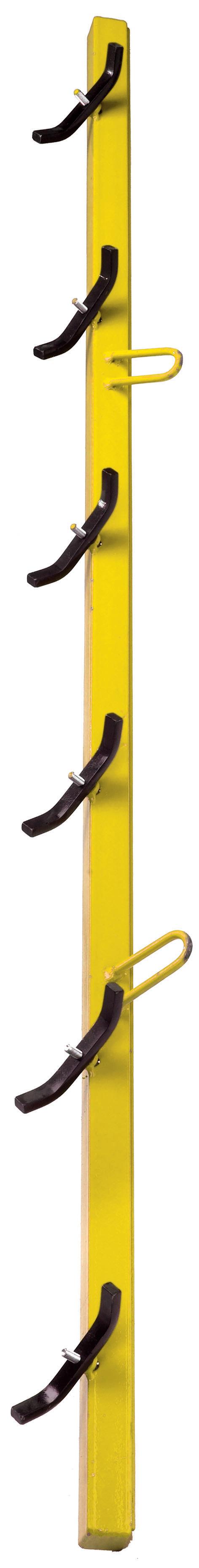 Hegnstrammer, 1,6 m, gul metal, 5 strammeskruer