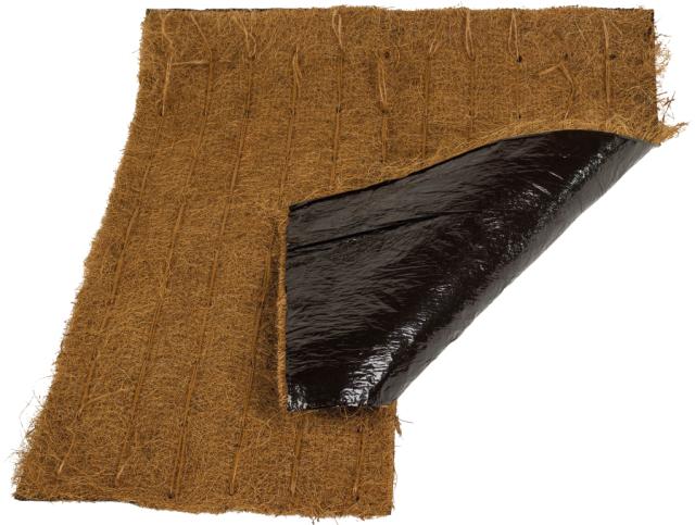 Plantemåtte, mod ukrudt, kokos, 60 x 60 cm, m/bioplast på ba