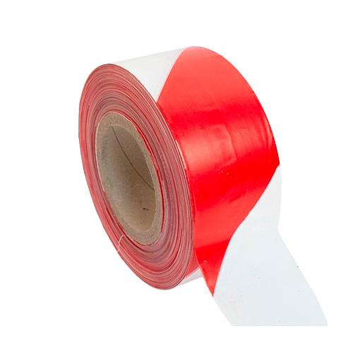 Minebånd/advarselsbånd, rød/hvid, uden tekst, plast, 500 m