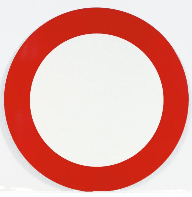 Skilt: C21, Indkørsel forbudt, alu, Ø 50 cm