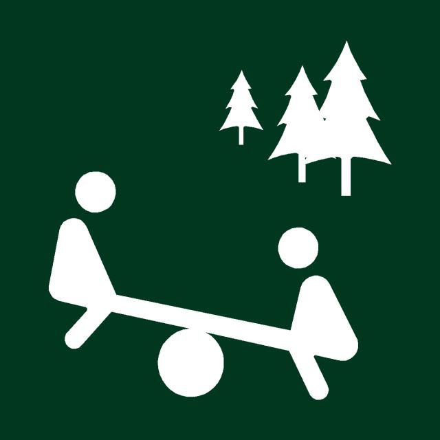 Skilt: Naturlegeplads, (uden tekst), 10 x 10 cm