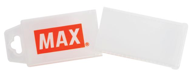 MAX, opbevaringsæske til hæfteklammer/clips, klar plast