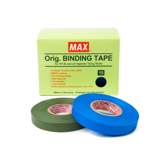 MAX, mærkebånd, 0,15 mm, 26 m/rulle, 10 ruller, blå