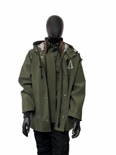 Bontex/Heavy Duty, regnjakke, m/neoprenmanchet, grøn, S