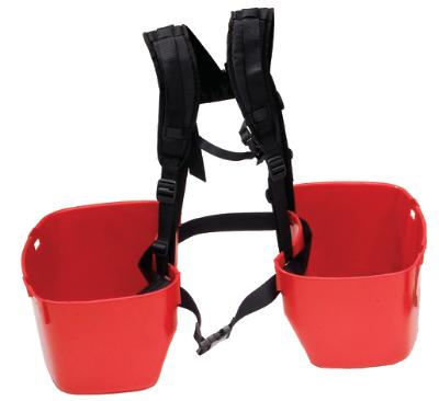 Pottiputki, dobbelt plantekurv, rød plast, m/sele, maverem