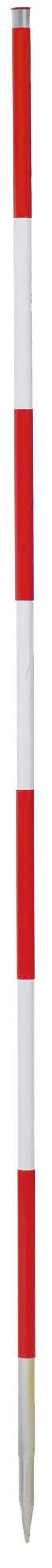 Landmålerstok, rød/hvid, 160 cm