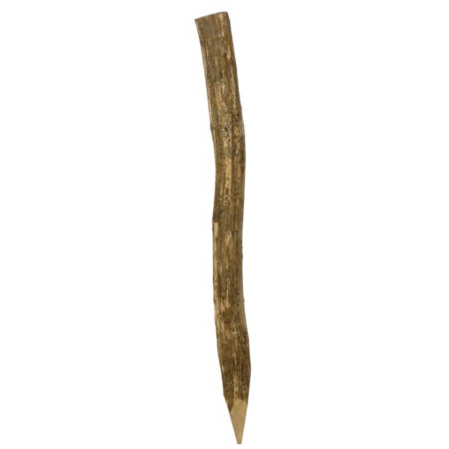 Robinia, træpæl, halvskåren, spids, Ø12-14 cm, 230 cm