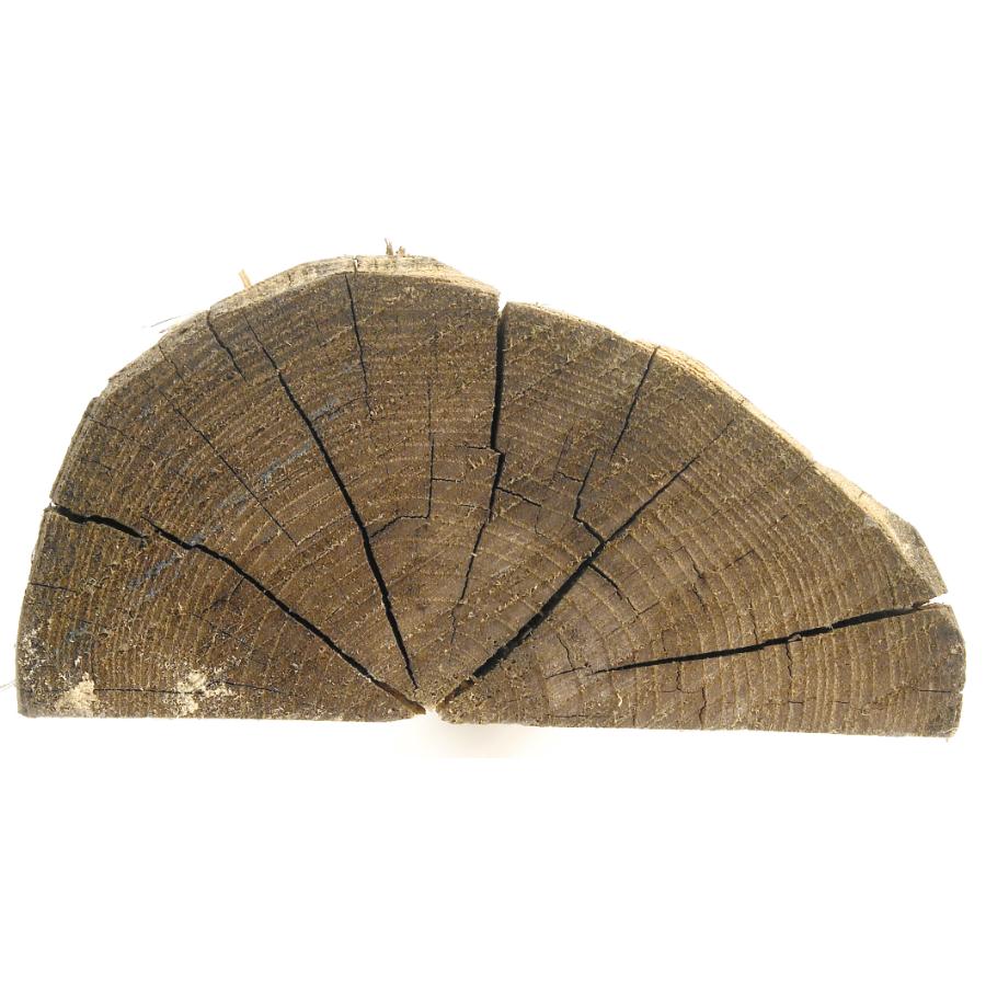 Robinia, træpæl, halvskåren, spids, Ø12-14 cm, 230 cm