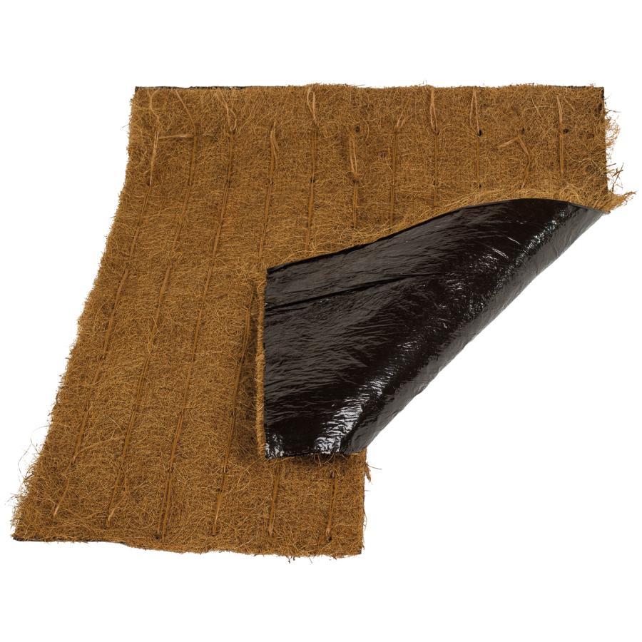 Plantemåtte, mod ukrudt, kokos, 60 x 60 cm, m/bioplast på ba