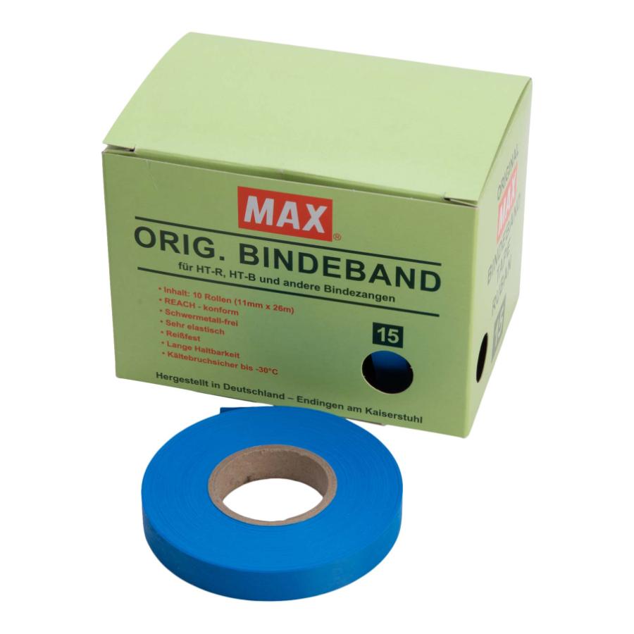 MAX, mærkebånd, 0,15 mm, 26 m/rulle, 10 ruller, blå